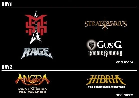 DAY1とDAY2の出演バンドラインナップ