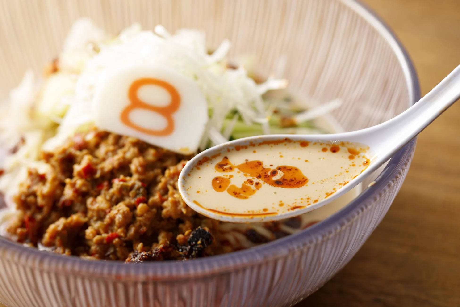 冷やし麻辣担々麺 クローズアップ