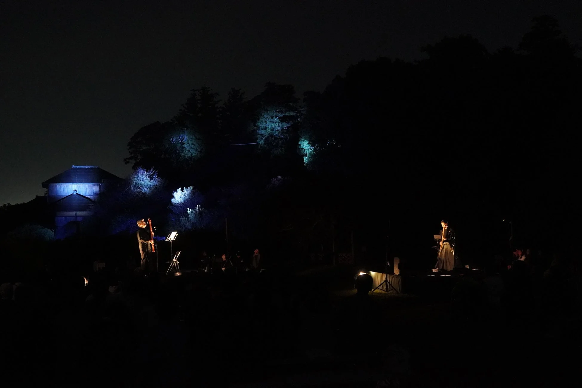 夜の屋外音楽イベント