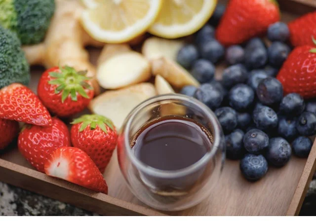 健康的な食材と飲み物