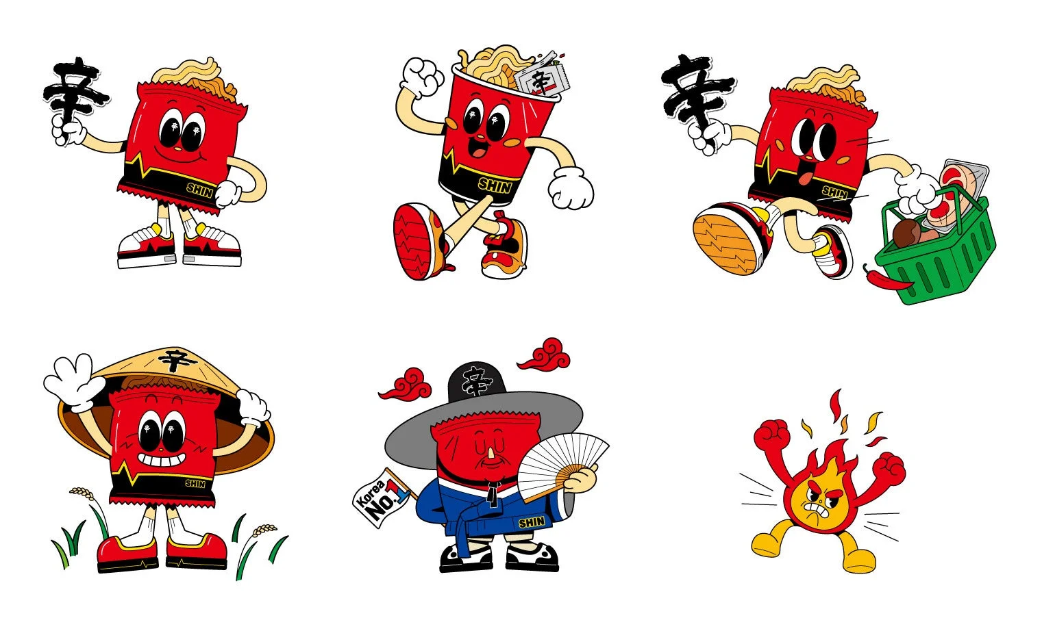 SHINの多様なイラスト