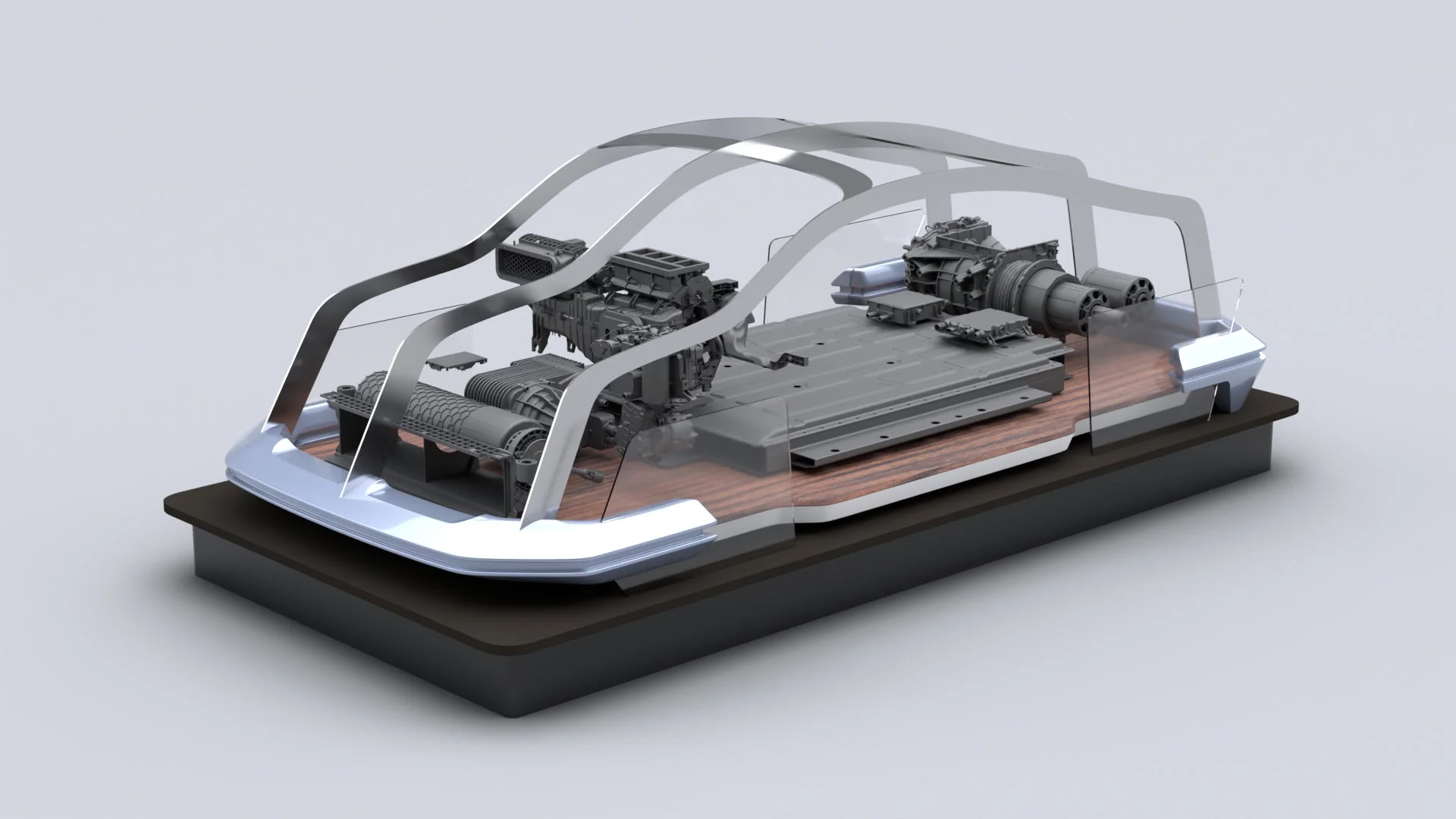 EVボートの3Dレンダリング