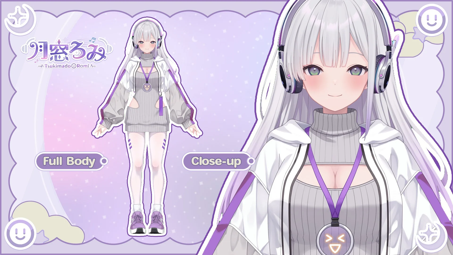 月窓ろみ Tsukimado Romi Full Body Close-up