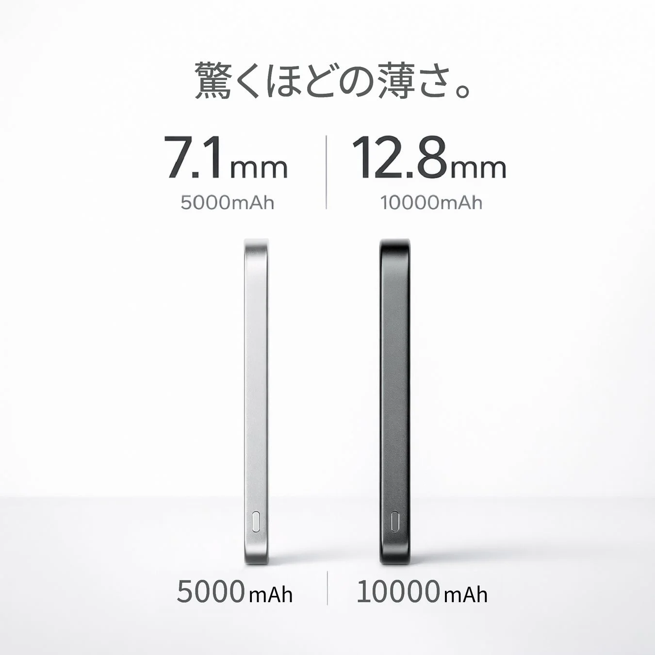 薄さの比較