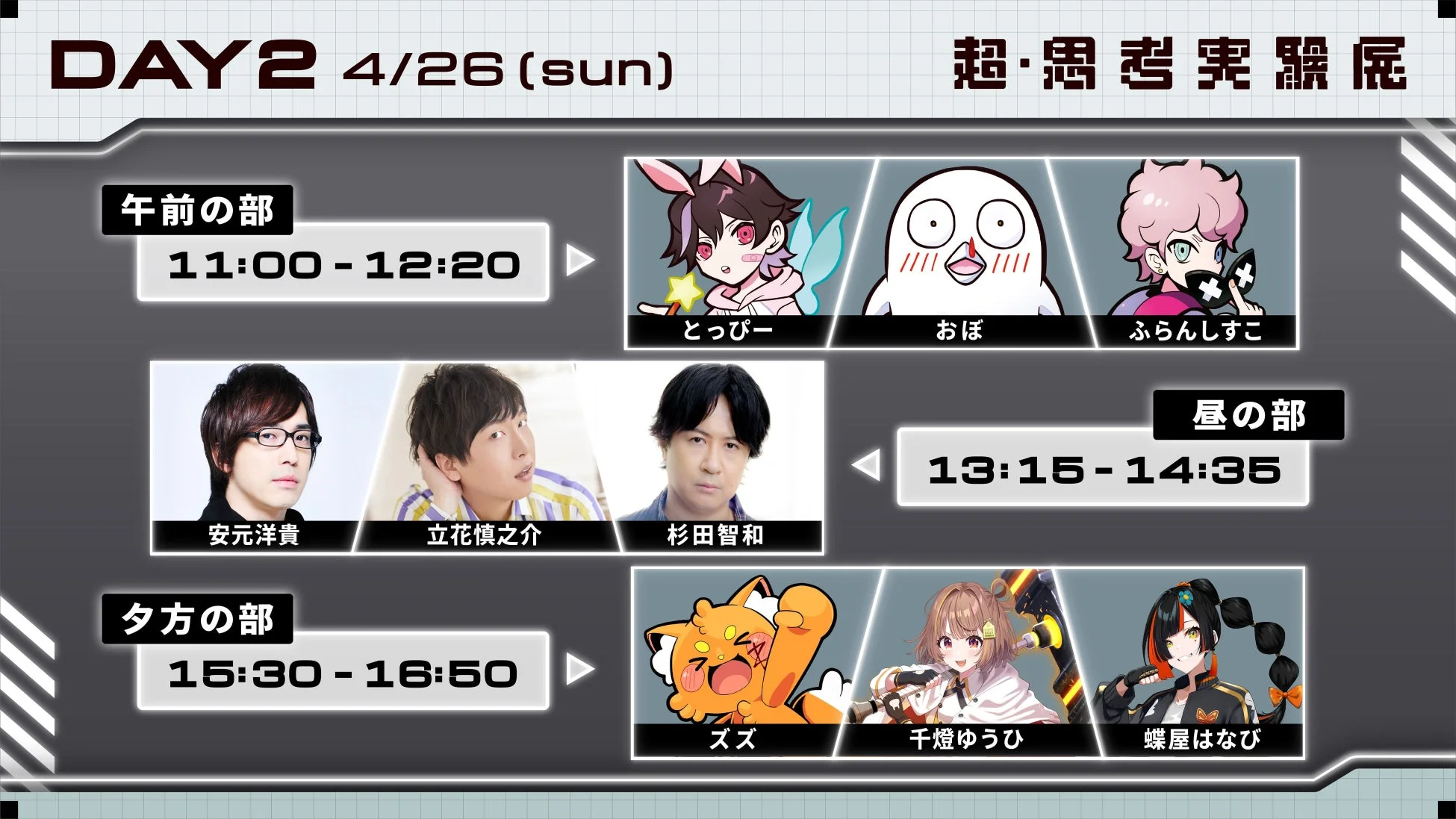 超・思考実験展DAY2スケジュール