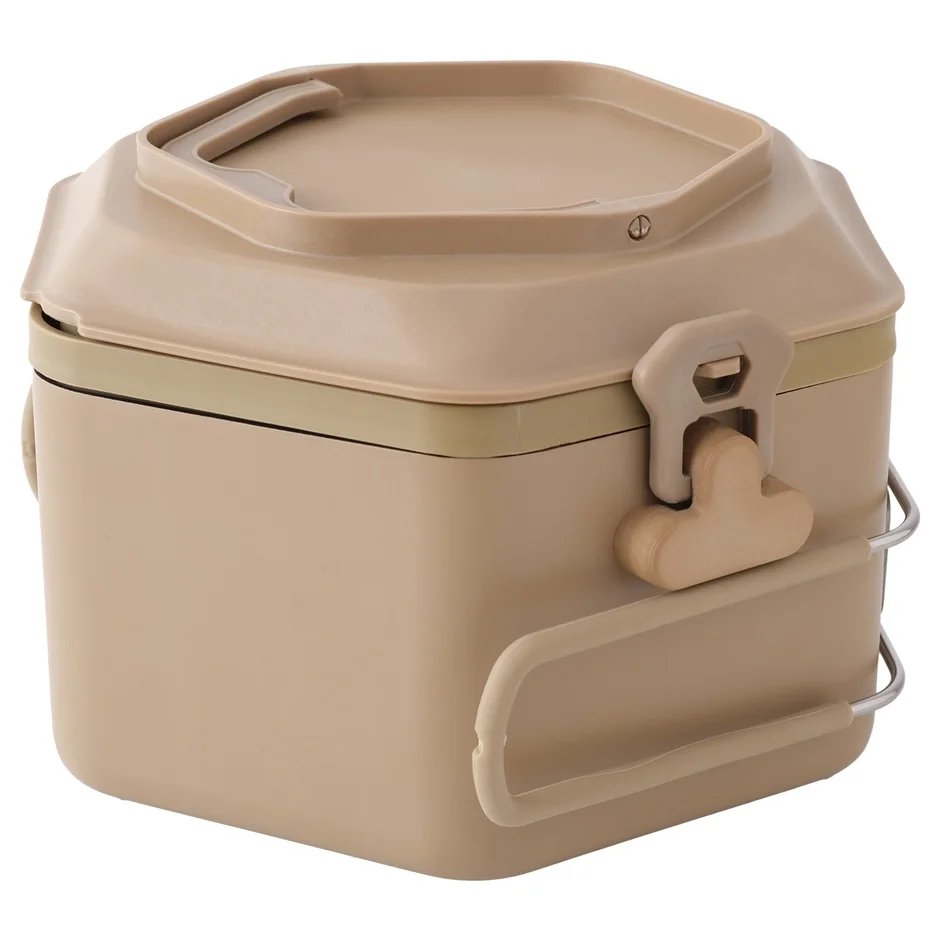 ベージュの六角形の弁当箱