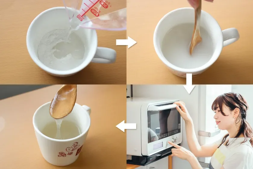 従来の葛湯の作り方（多くの工程が必要）