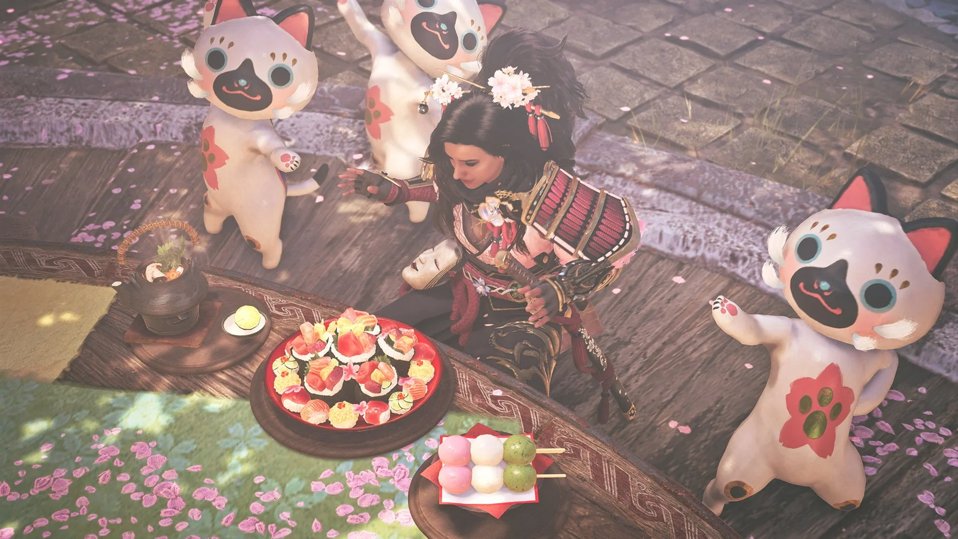 花舞の儀の食事風景