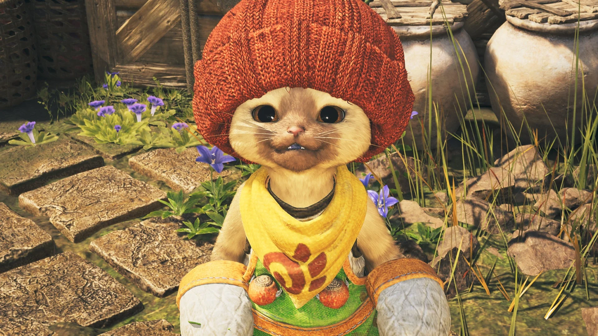 ミッション受注をするアイルー