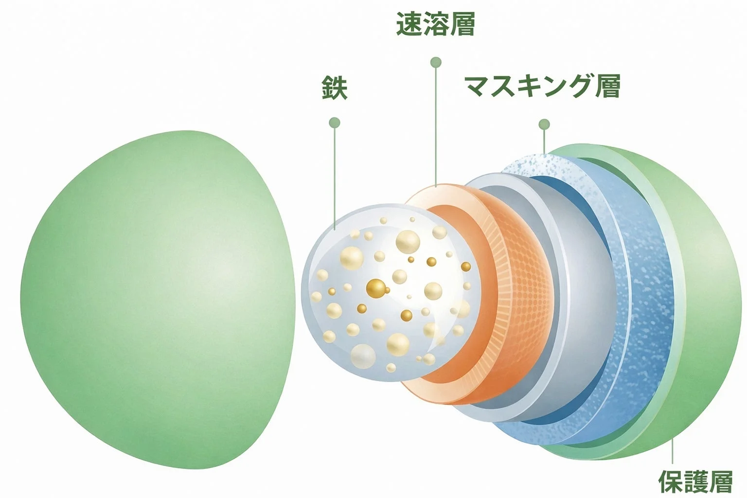 鉄カプセルの多層構造