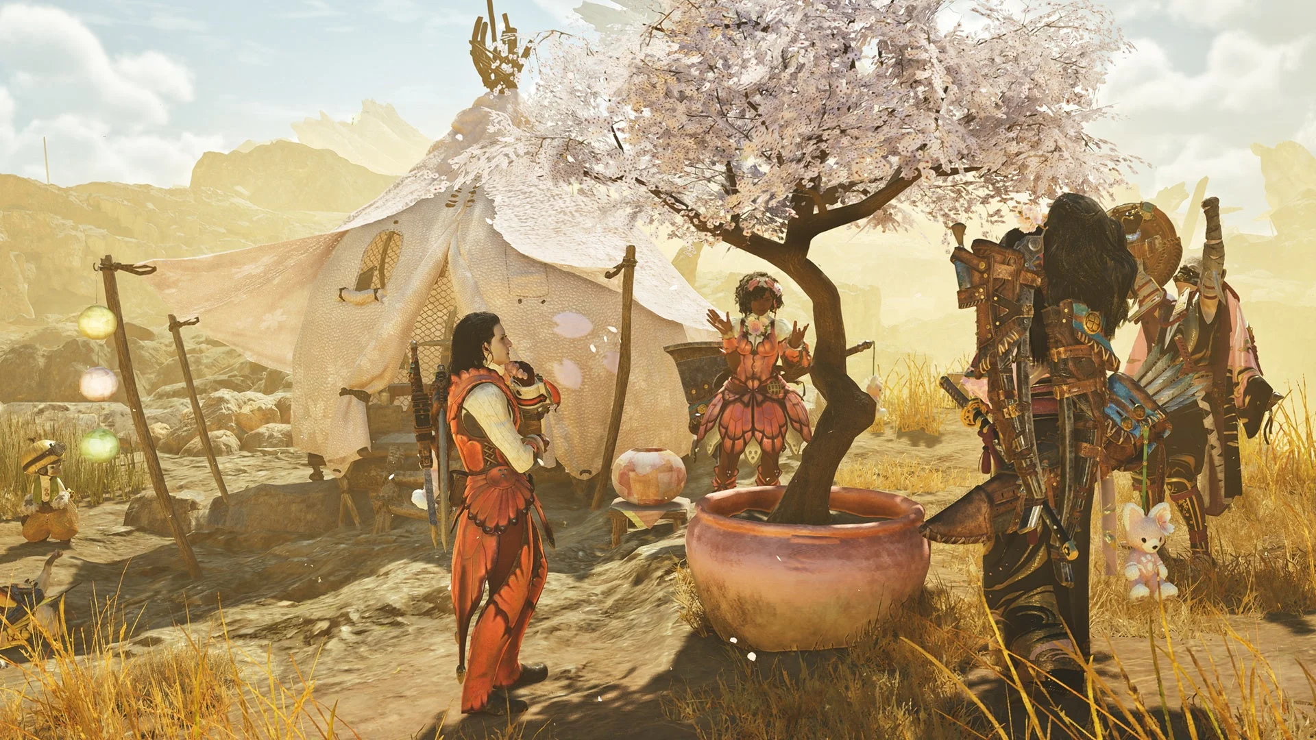 花舞の儀の簡易キャンプ