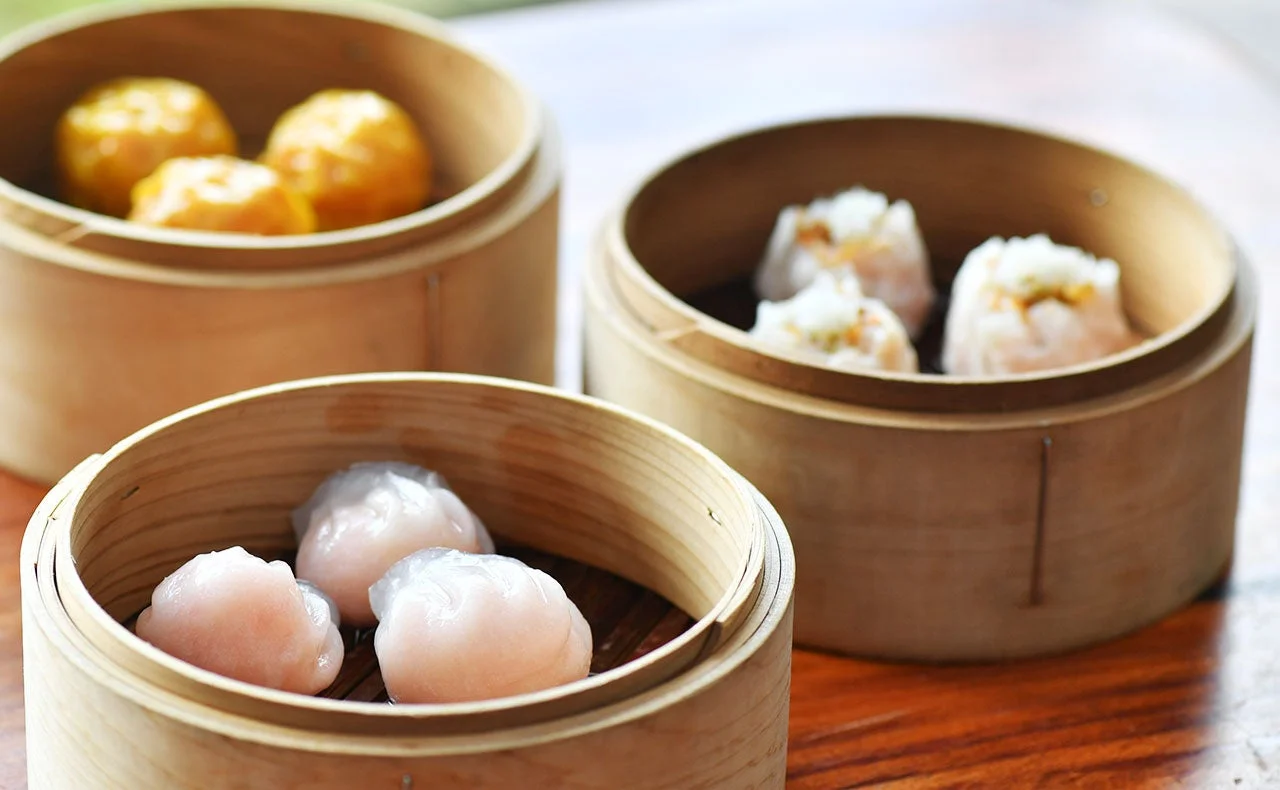 蒸籠に入った温かい点心