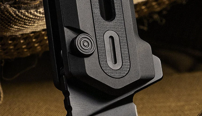 ボタンロック部分のクローズアップ