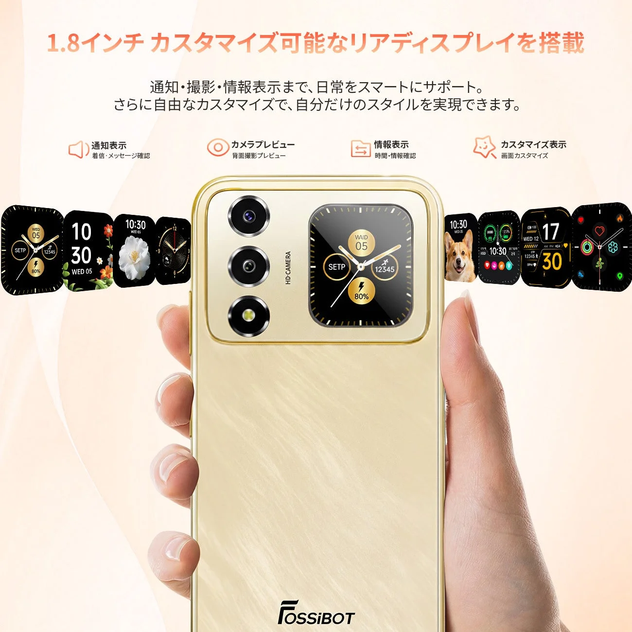 リアディスプレイの機能紹介