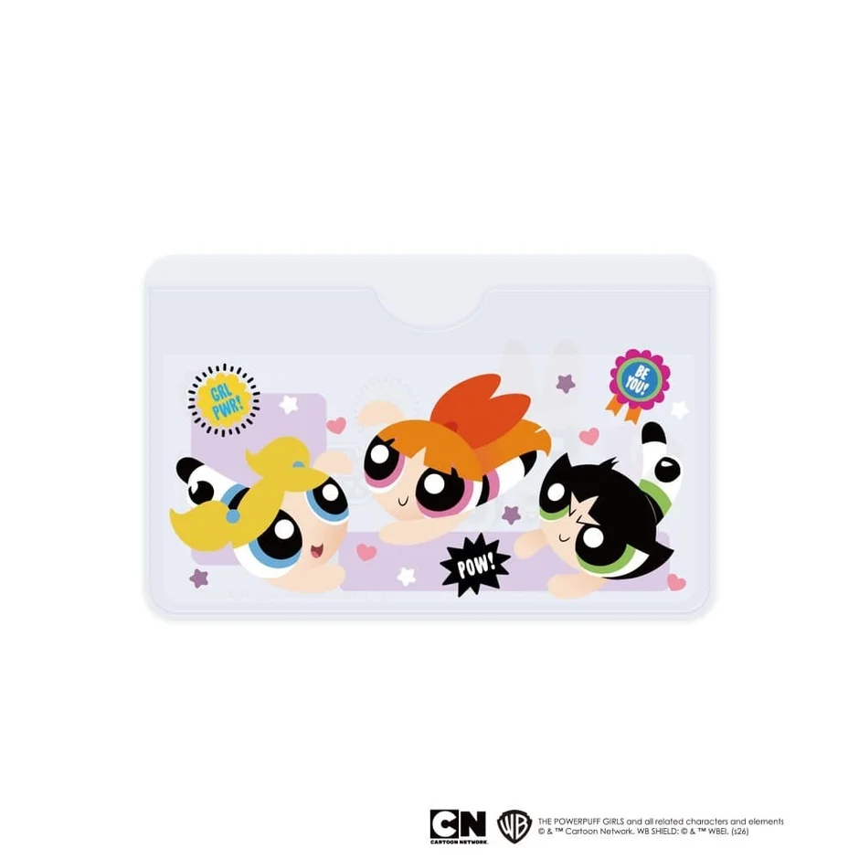 パワーパフ ガールズのキャラクターが描かれたポップなデザインのカードケース
