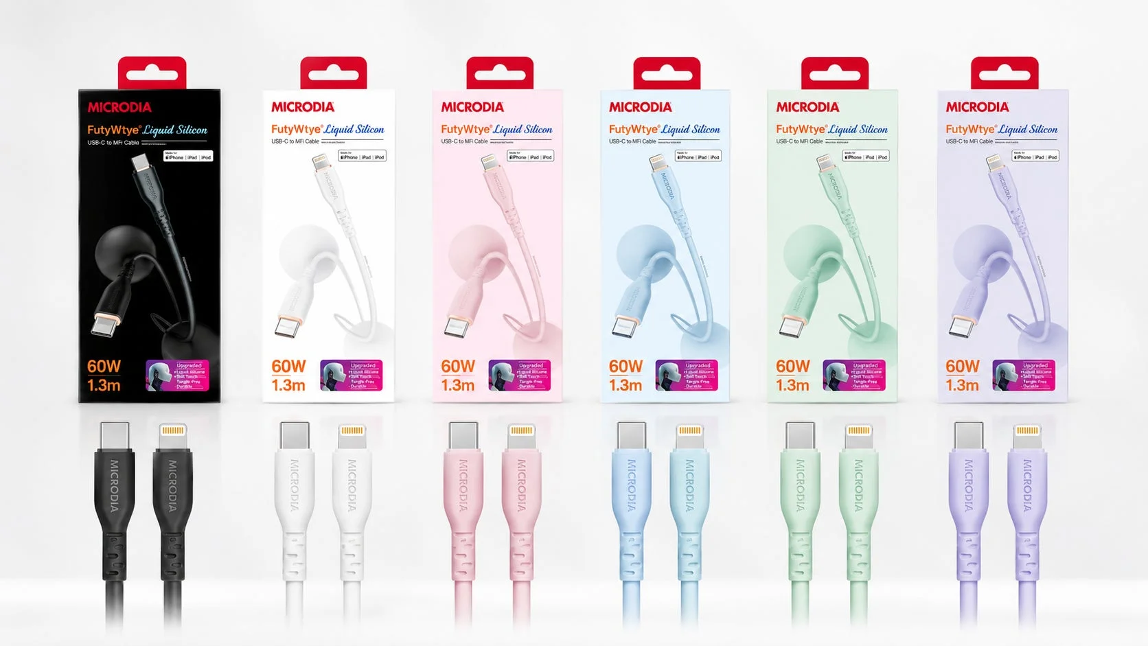 MICRODIA FruityWire Liquid Silicon USB-C to MFI Cable