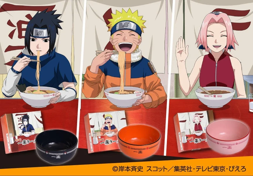 3人のイラストとどんぶりのセット