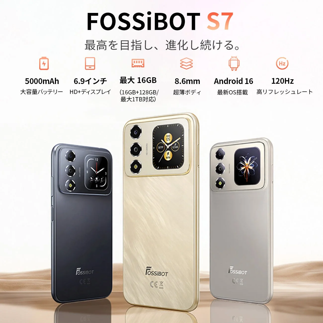 FOSSiBOT S7の主要機能