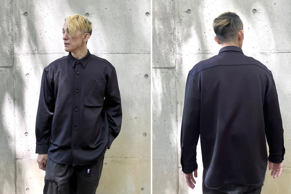 Zen Pocket Shirts 着用イメージ (黒シャツ背面)