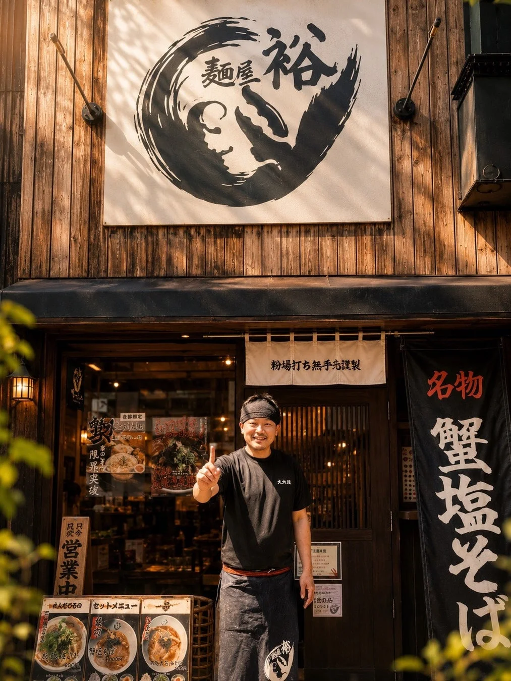 麺屋 裕の店舗外観