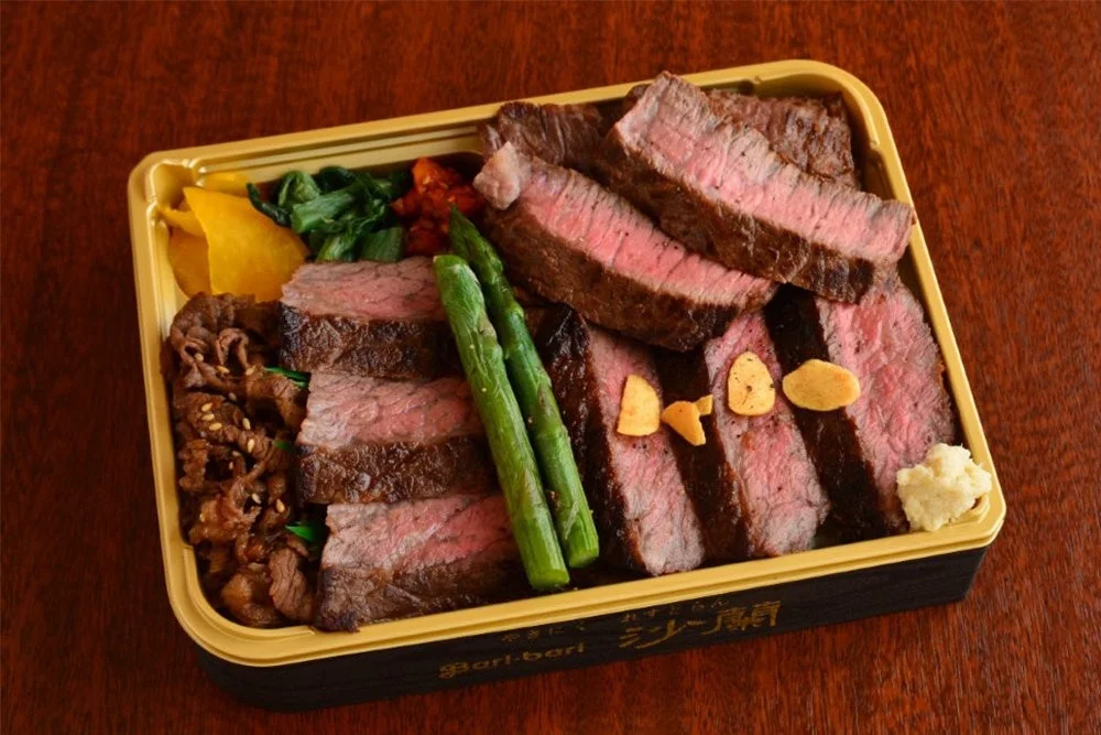 道産黒毛和牛・道産牛・道産アスパラ盛合せ弁当