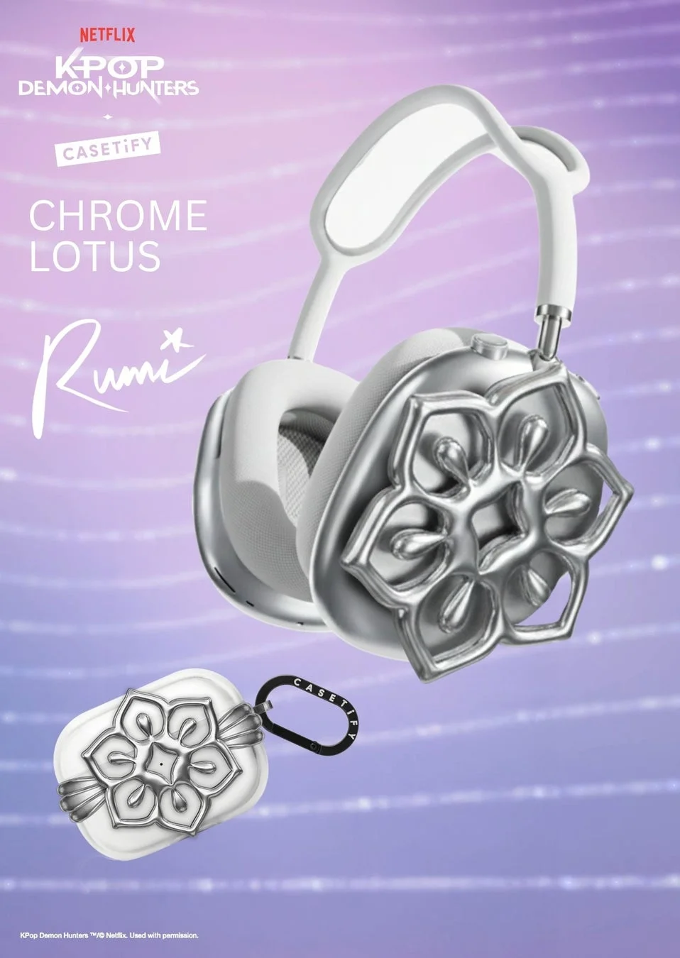 INSPIRATIONAL PIECESのヘッドホンとイヤホンケース (Chrome Lotus)