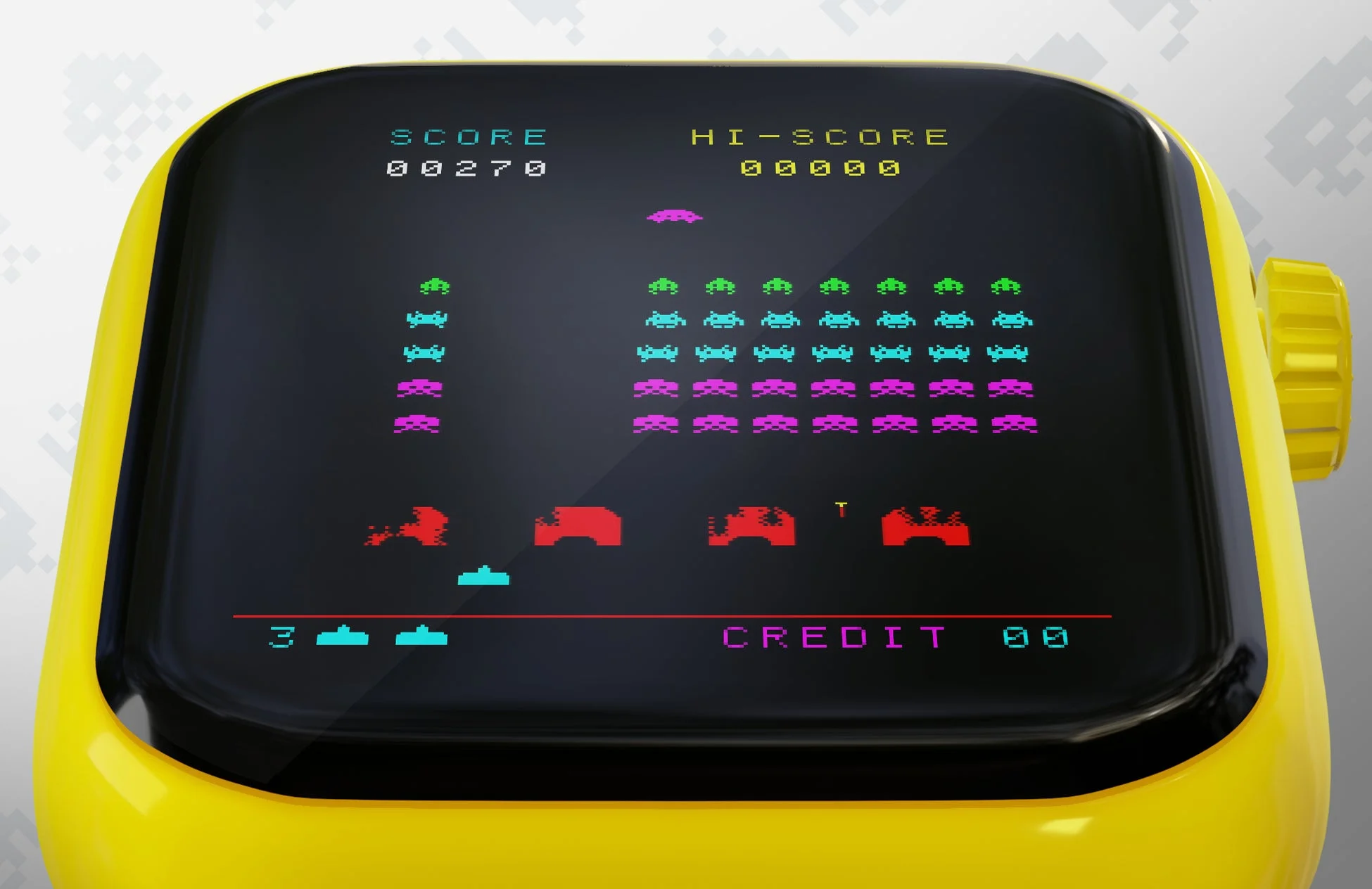 スペースインベーダーのゲーム画面