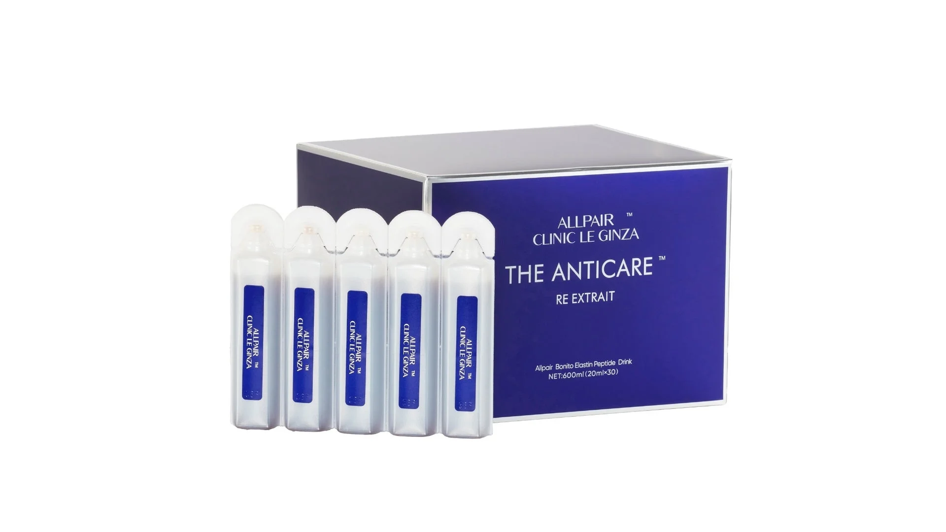 ALLPAIR CLINIC LE GINZA THE ANTICARE RE EXTRAIT Allpair Bonito Elastin Peptide Drink NET: 600ml (20ml x 30) ALLPAIR CLINIC LE GINZA