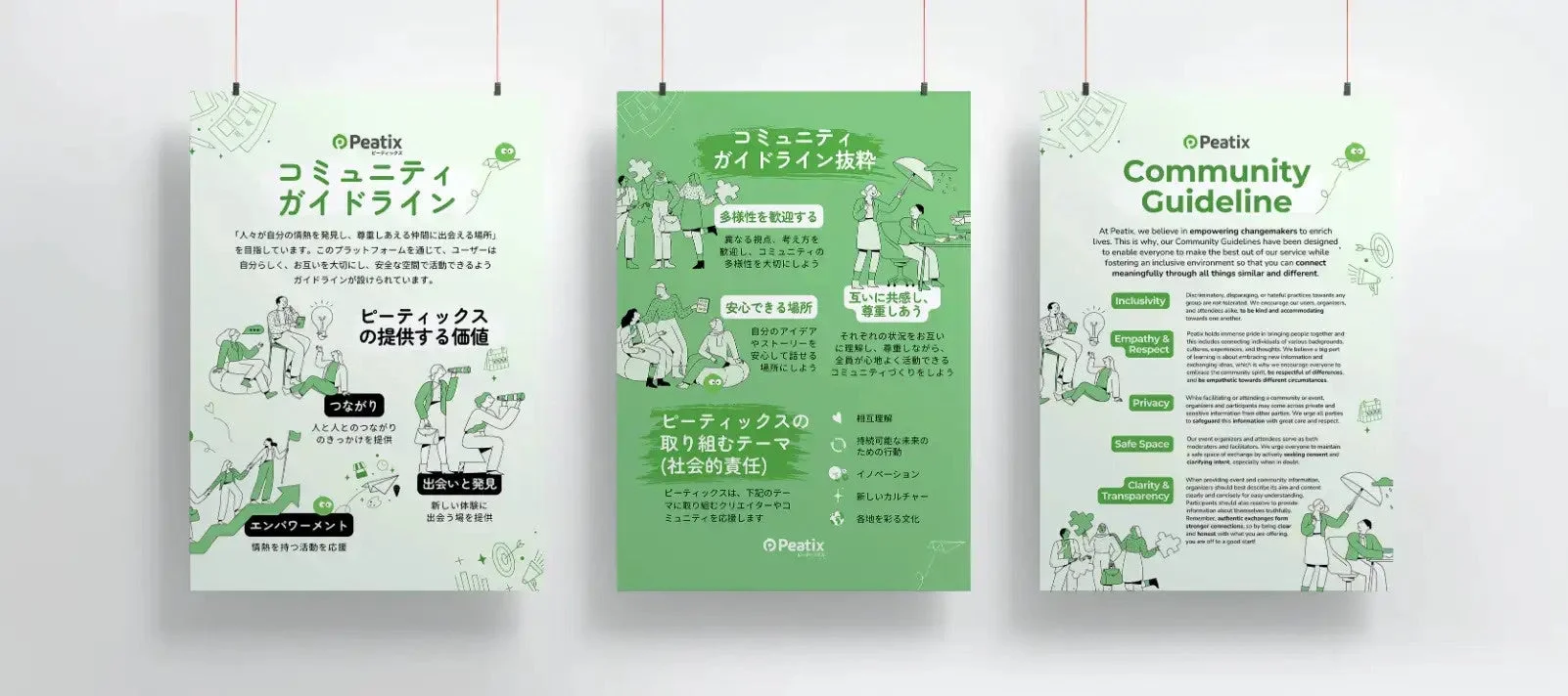 Peatixコミュニティガイドラインのパネル