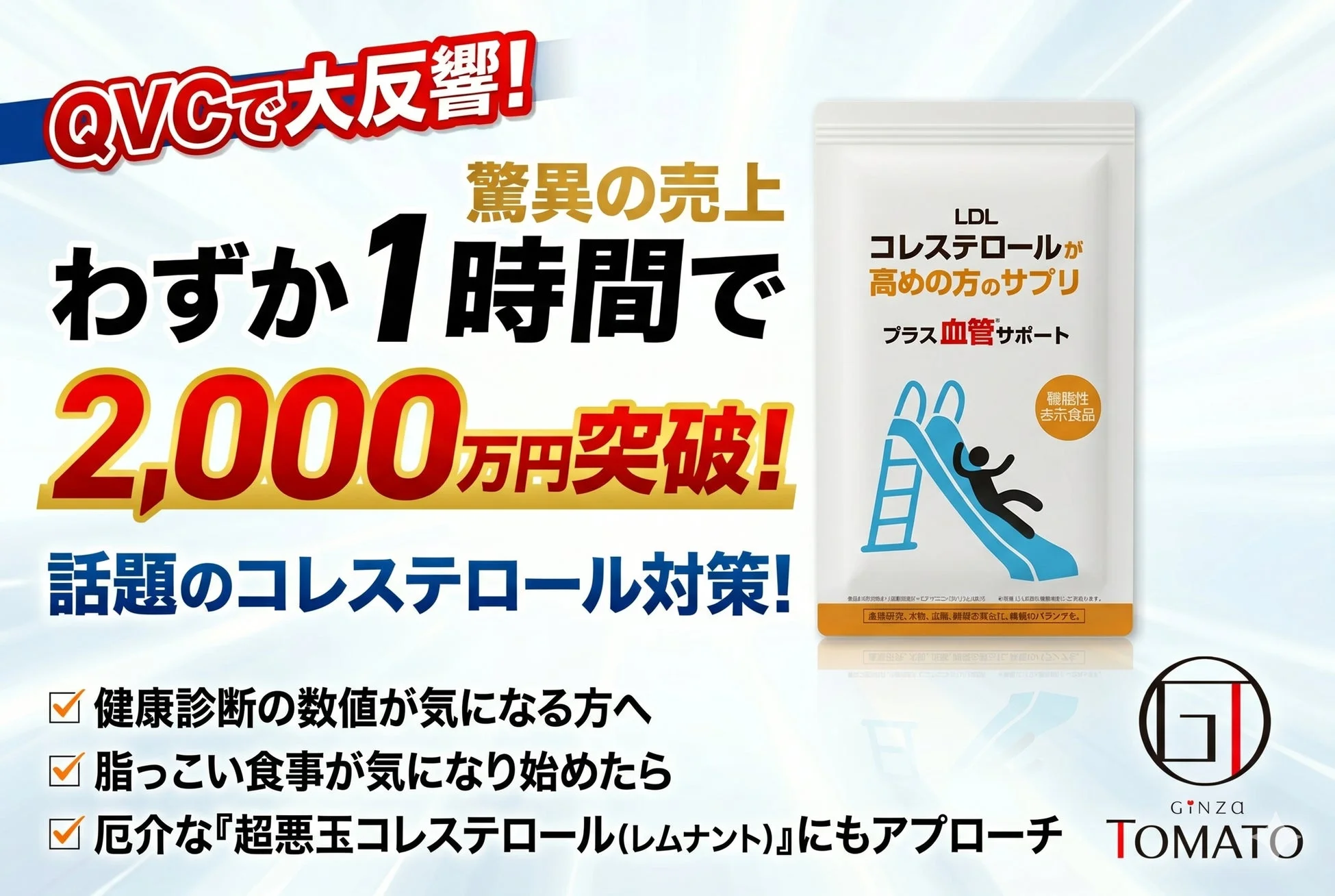 QVCで大反響!驚異の売上 わずか1時間で2,000万円突破!