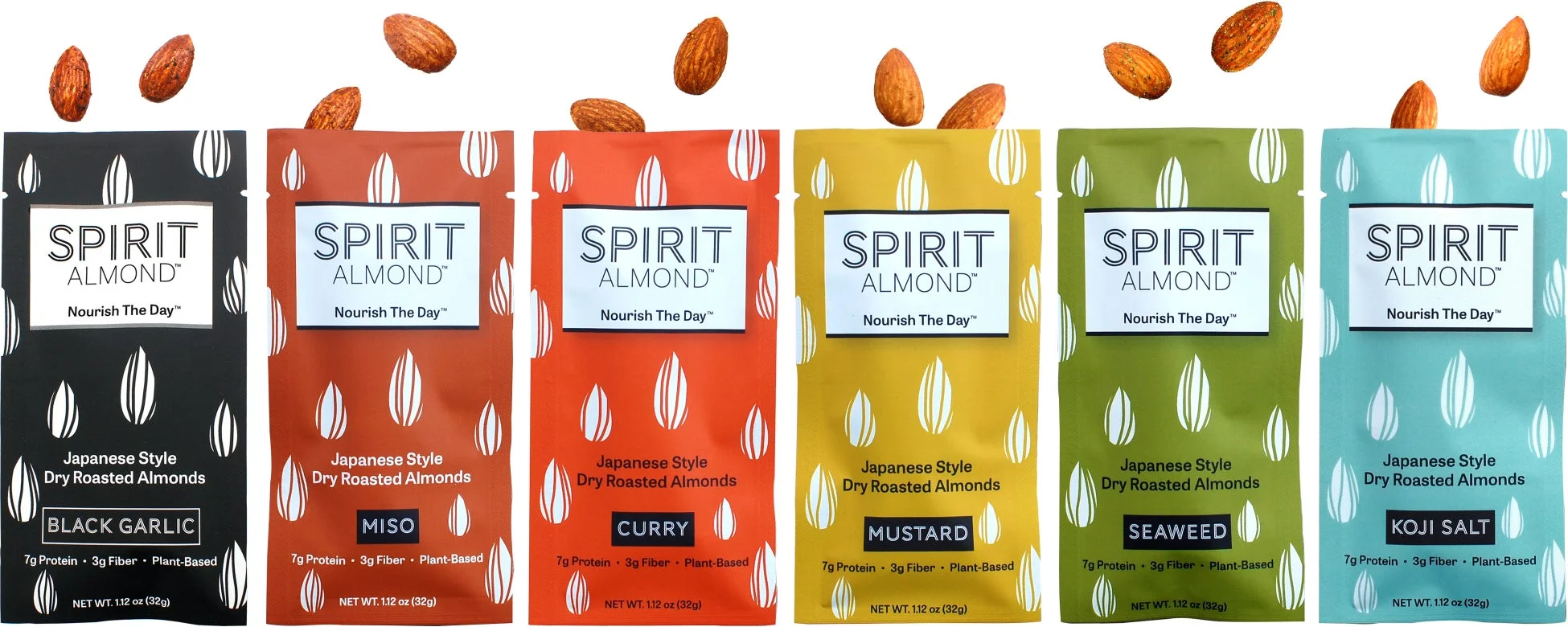 SPIRIT ALMONDの様々なフレーバー
