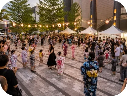 エキキターレ会場の盆踊り