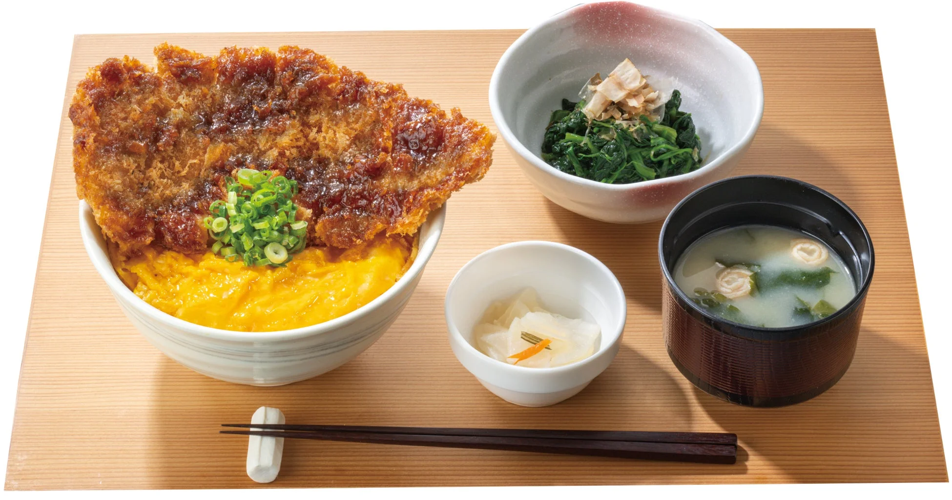 チキンカツ玉子丼定食