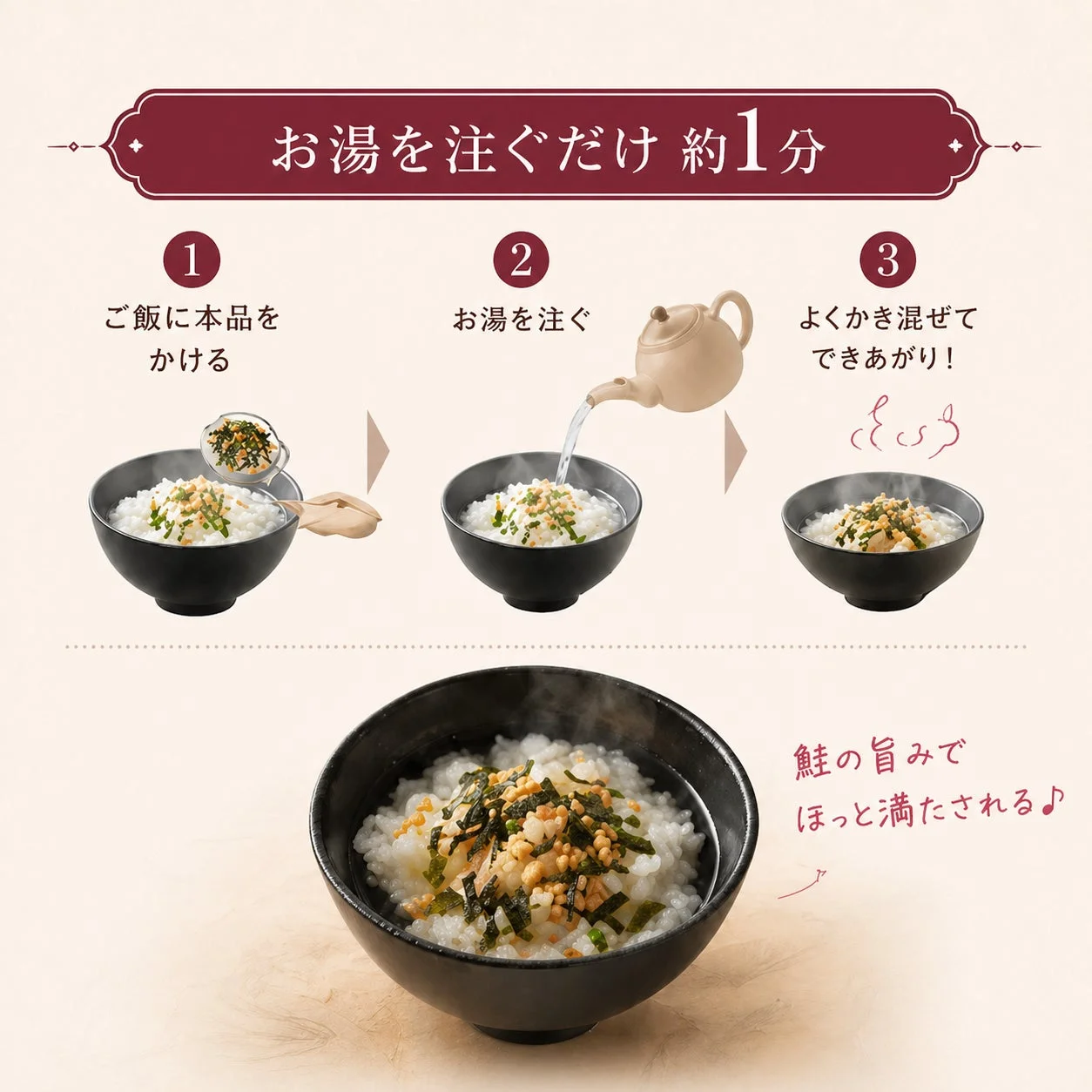 お湯を注ぐだけの作り方