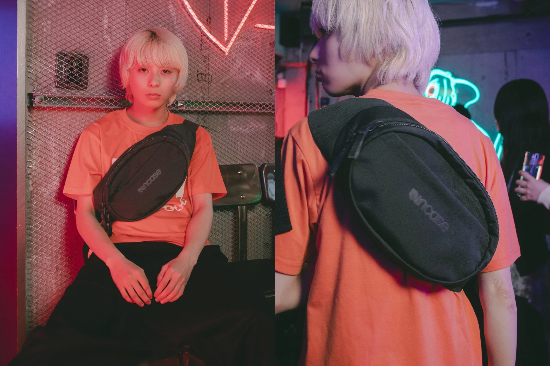 Grid Waist Bagを着用したモデル