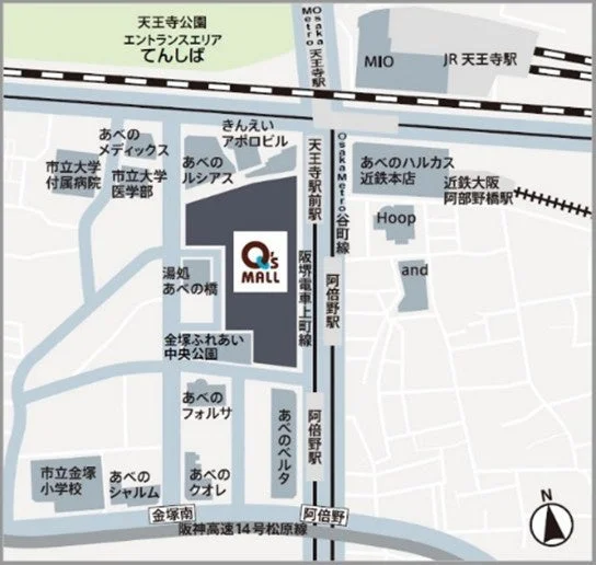 天王寺・阿倍野エリア地図