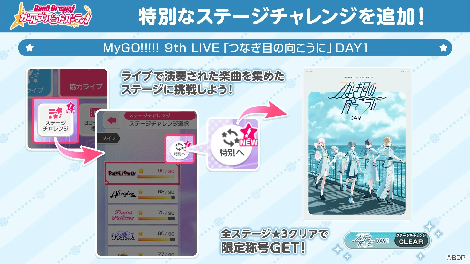 ガルパ ステージチャレンジ機能追加 DAY1