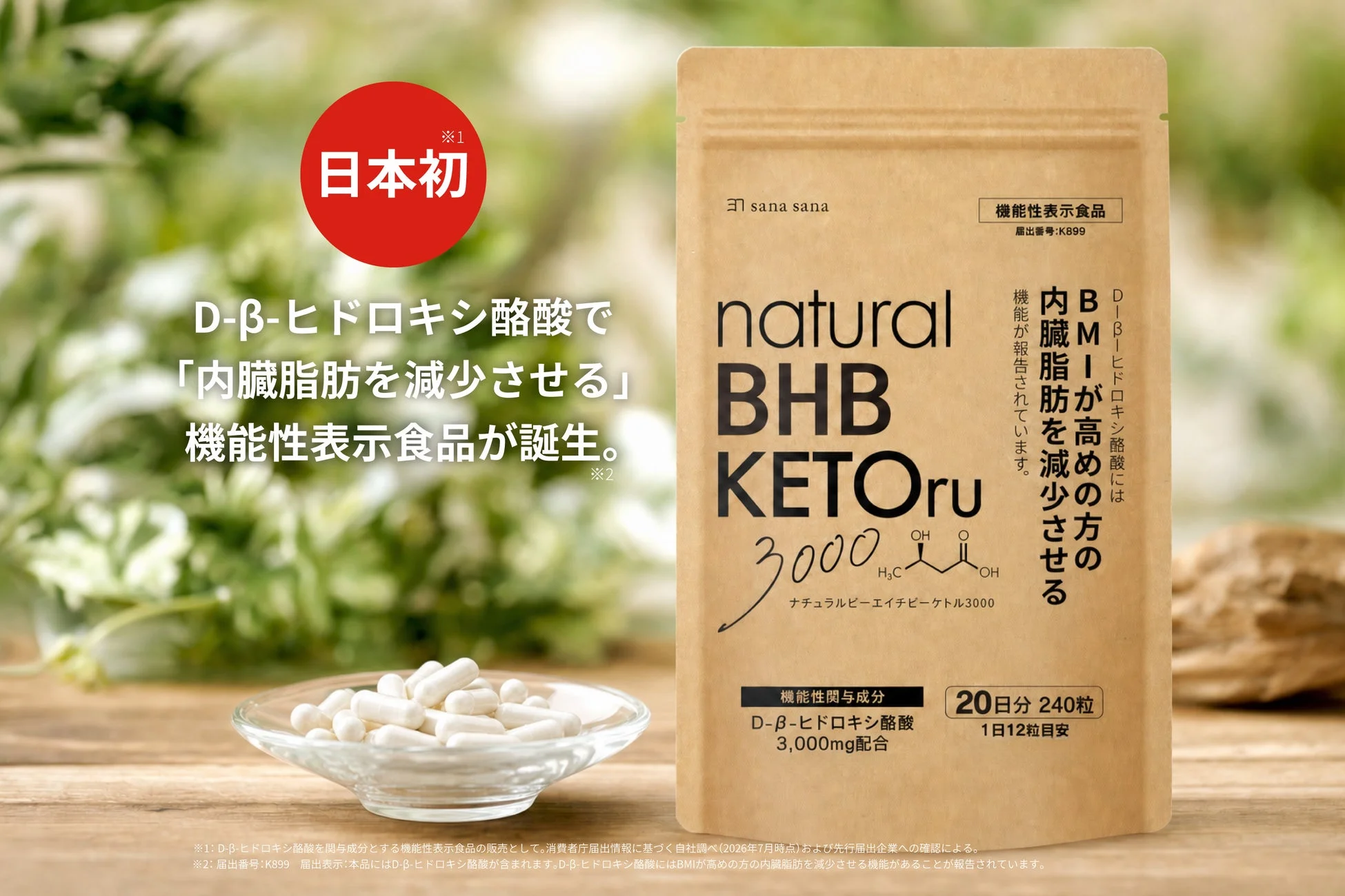 天然由来ケトン体 natural BHB KETOru 3000