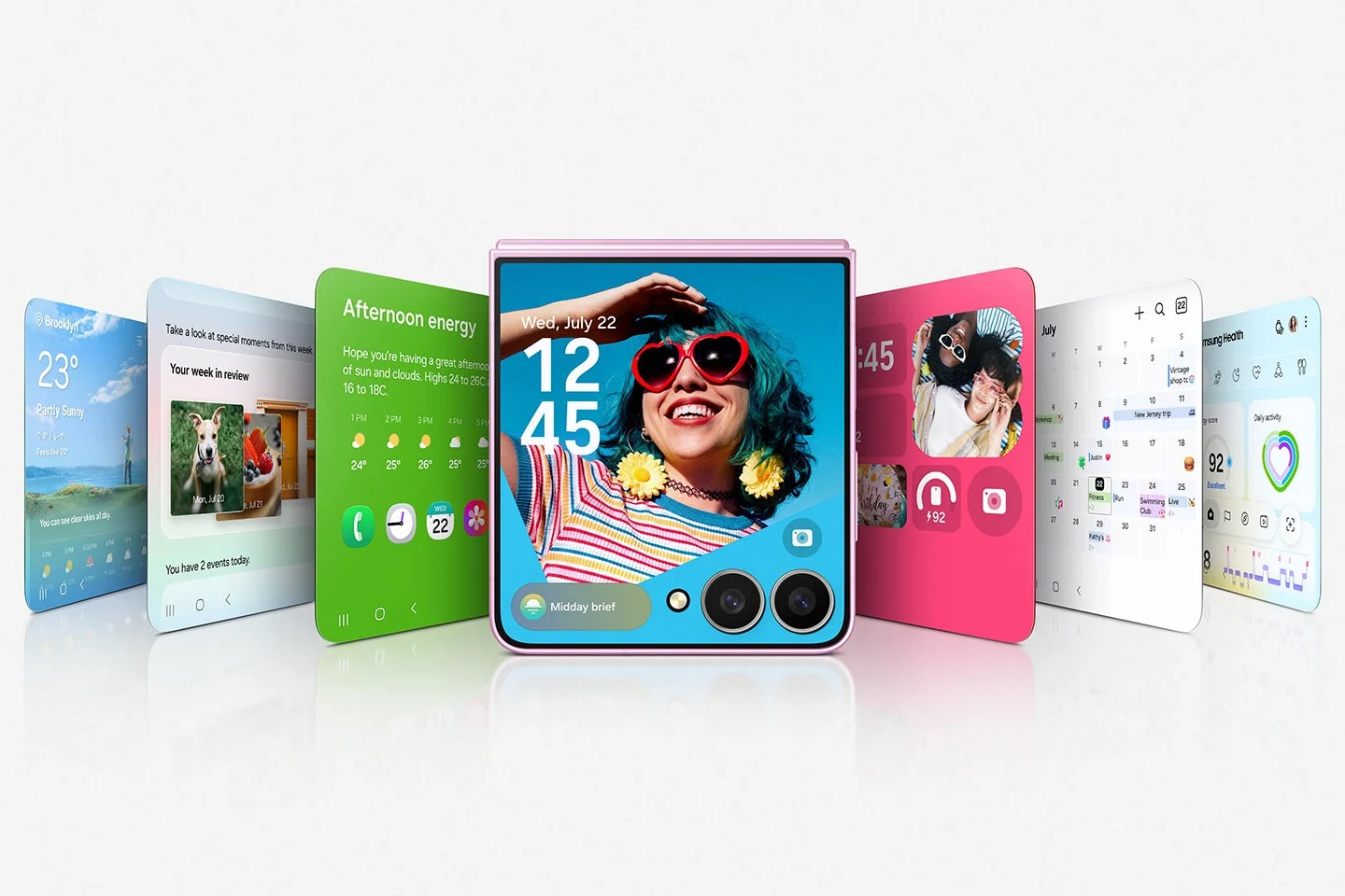 Samsung Galaxy Z Flip8のカバー画面UI