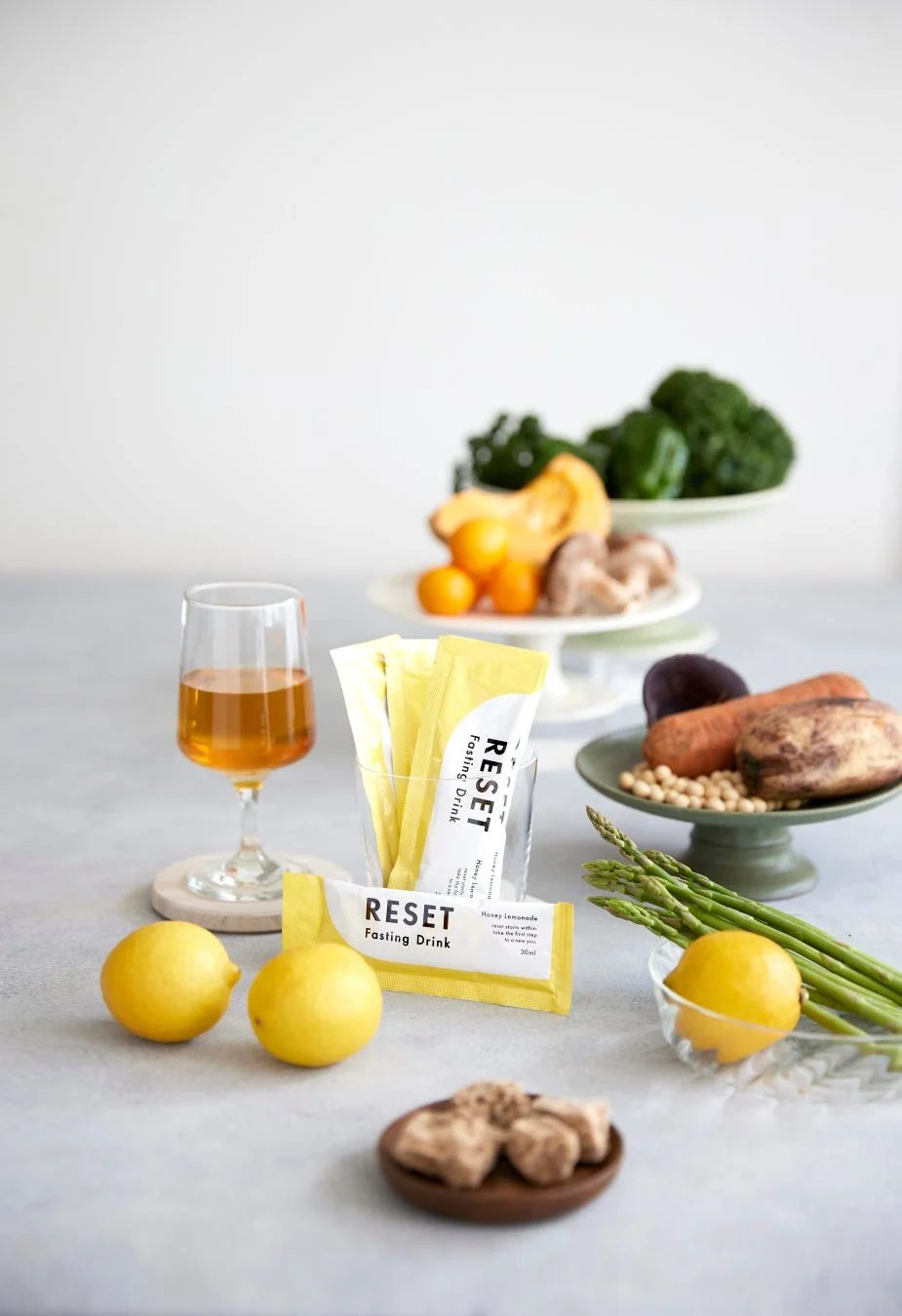 RESET Fasting Drinkと食材のイメージ