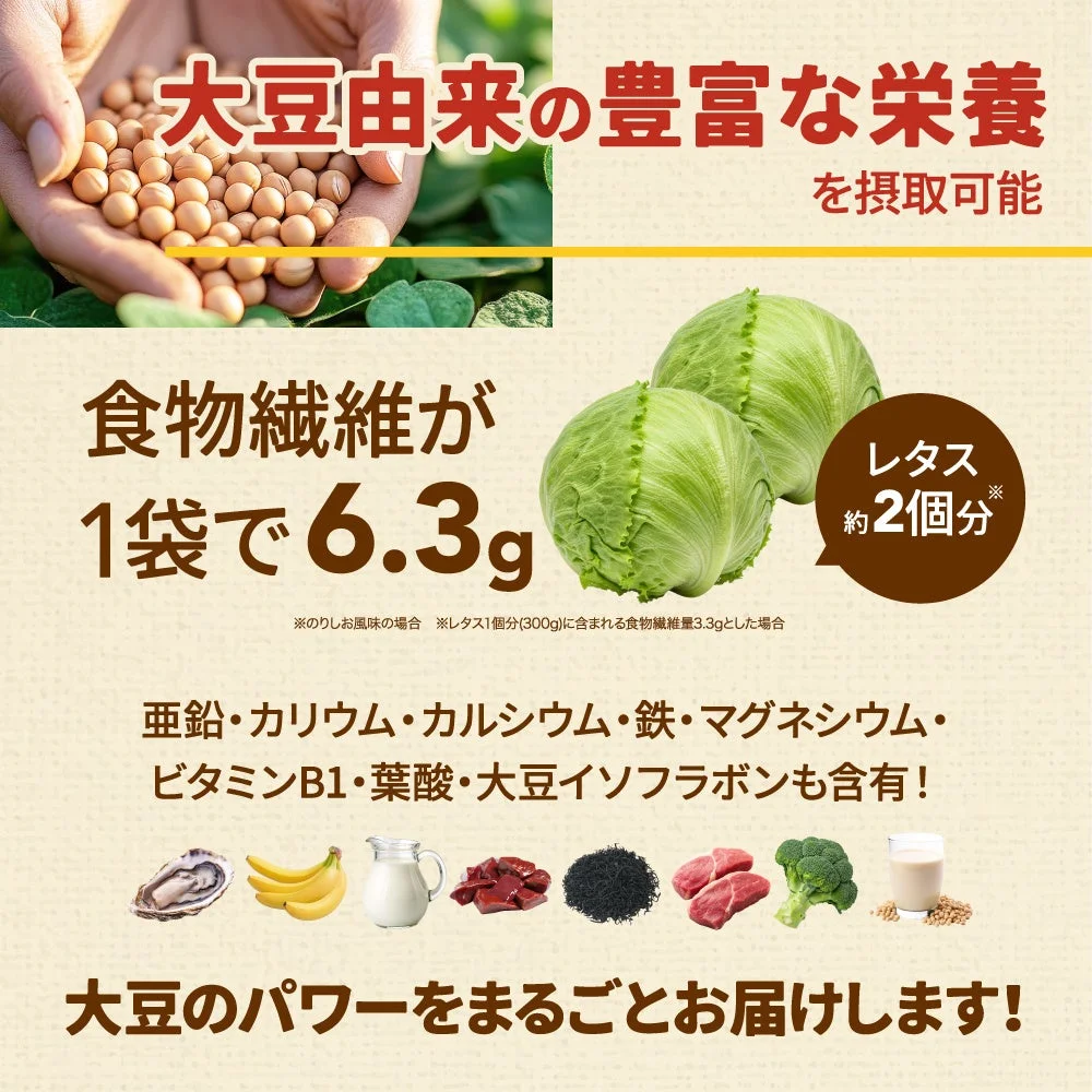 大豆由来の豊富な栄養を摂取可能
