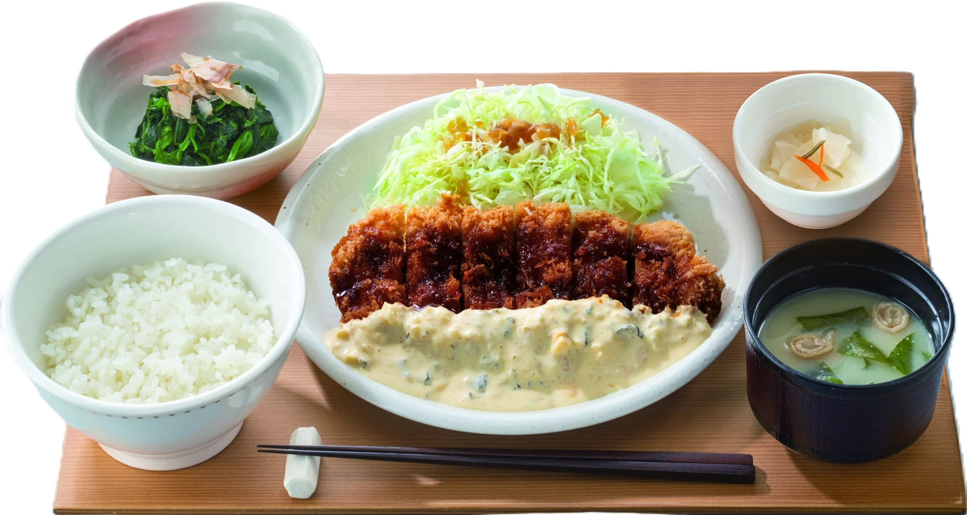 ビッグチキンカツ定食~黒酢タルタル~