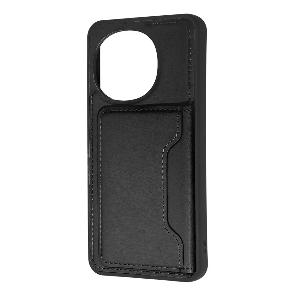 カード収納付き黒いスマートフォンケース