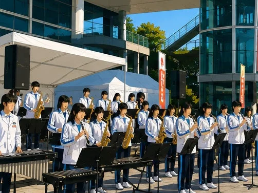 吹奏楽の演奏風景