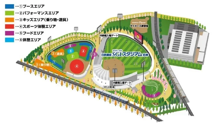 SGLスタジアム尼崎の案内図