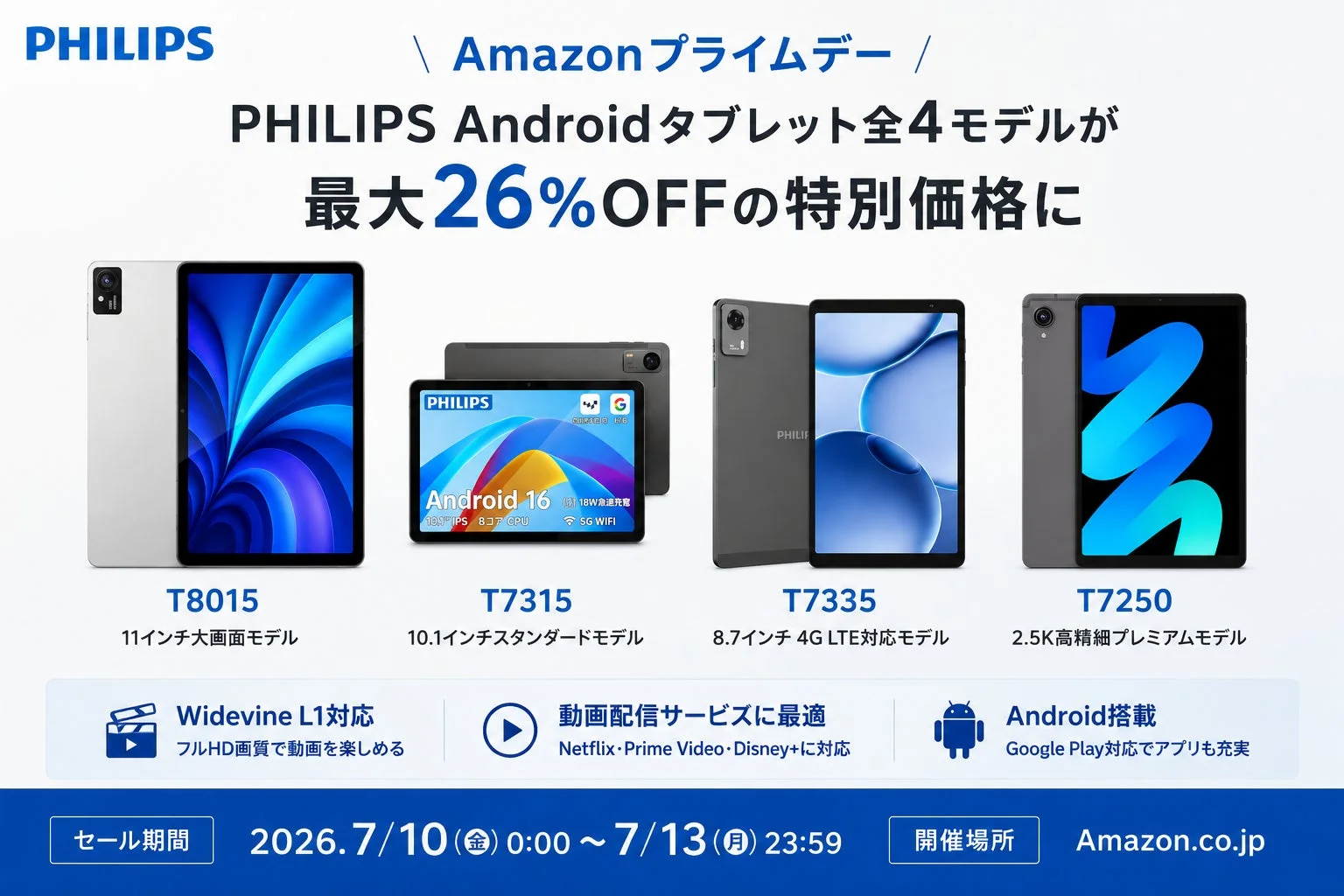 PHILIPS Amazonプライムデーセール告知