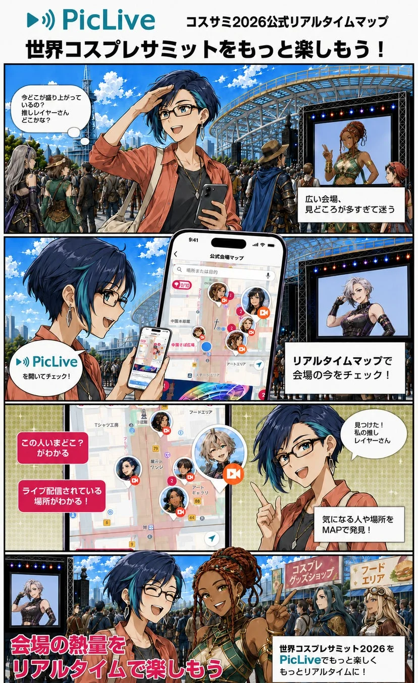PicLive コスサミ2026公式リアルタイムマップ