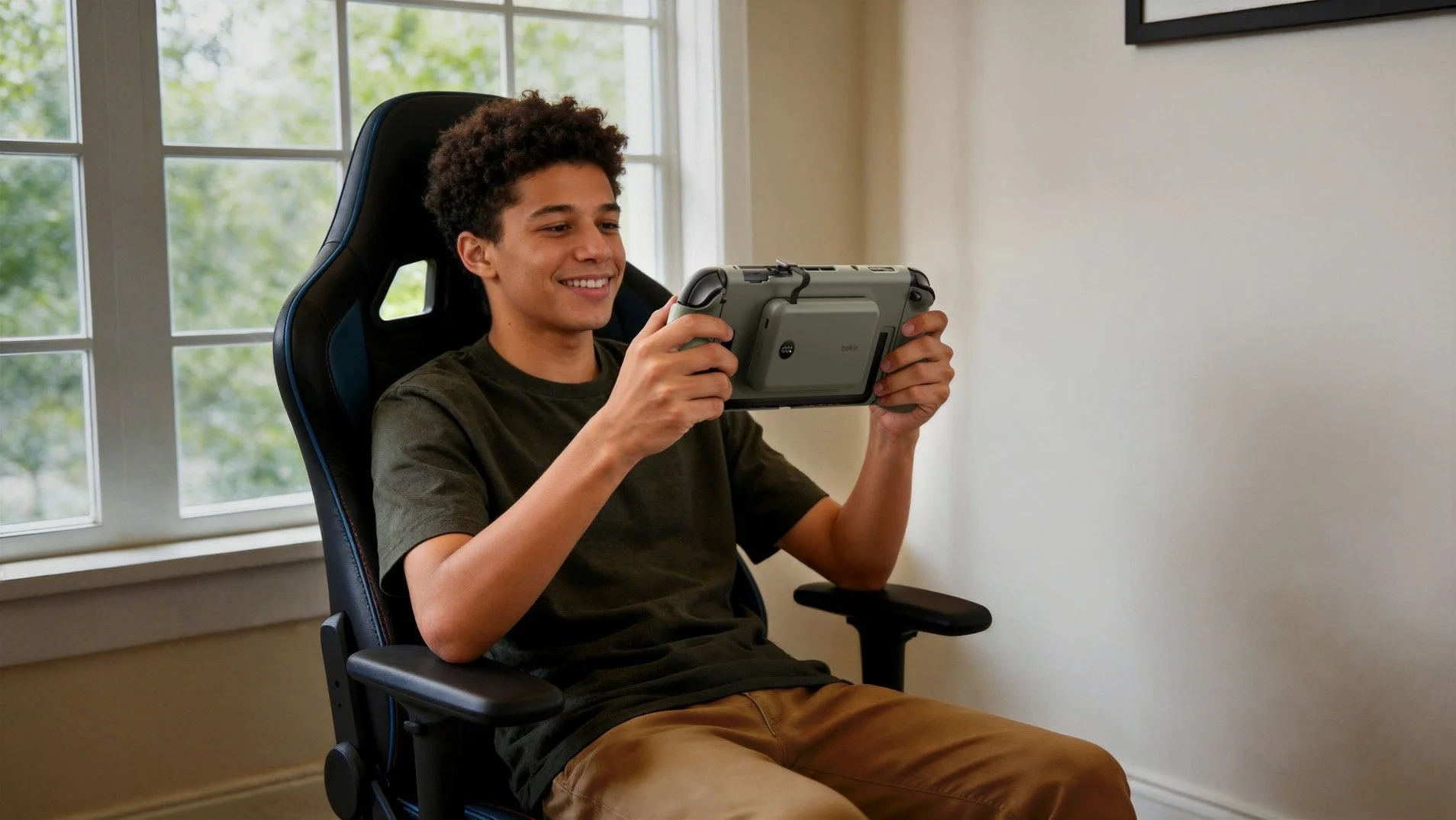 ゲームを楽しむ男性