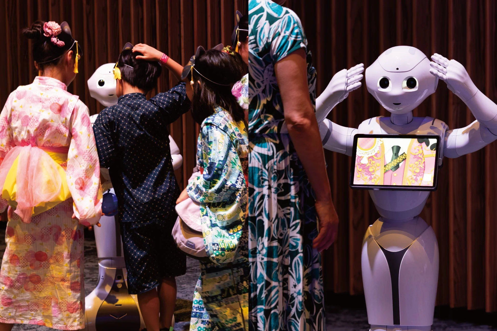 Pepper+と交流する子どもたち