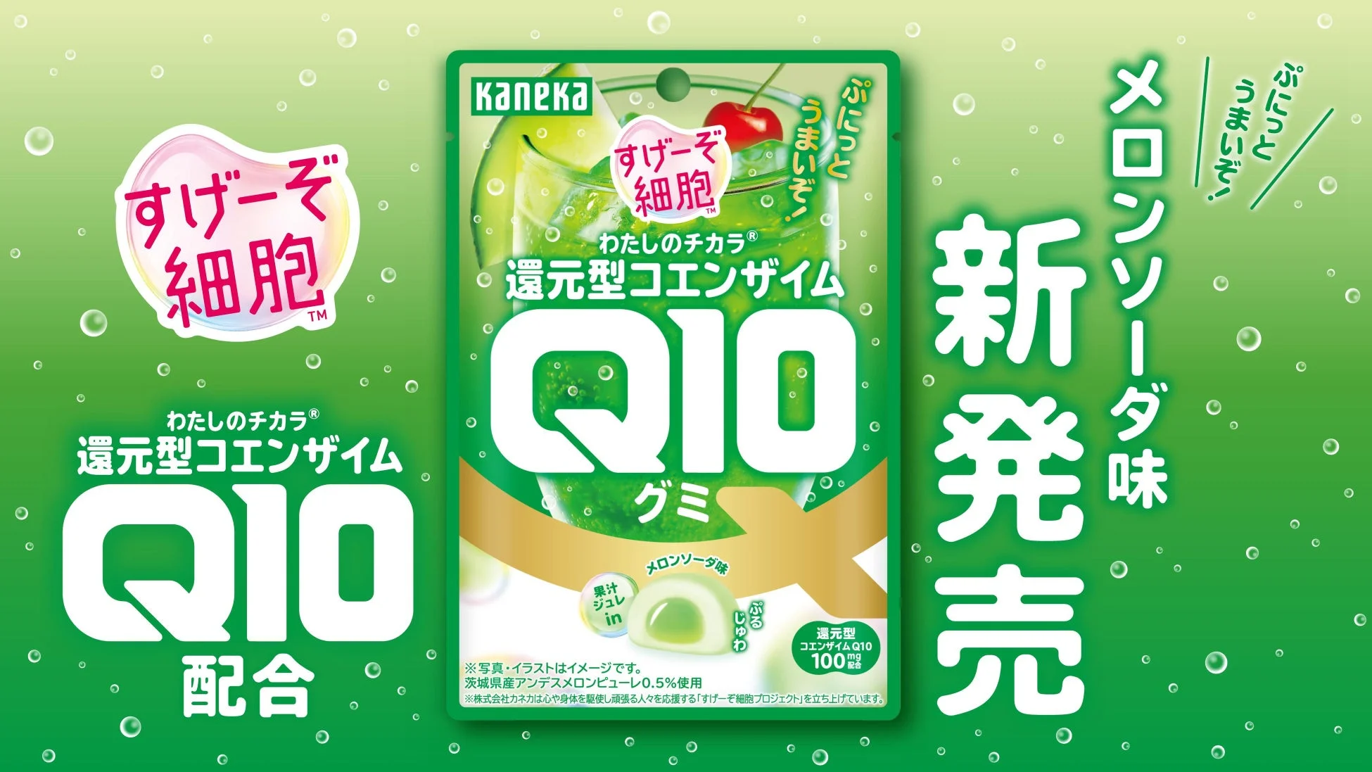 わたしのチカラ® 還元型コエンザイムQ10グミ メロンソーダ味